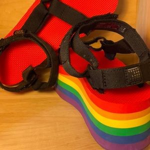 Tegan and Sara foundation - SOLD OUT - Teva rainbow flatform sandal